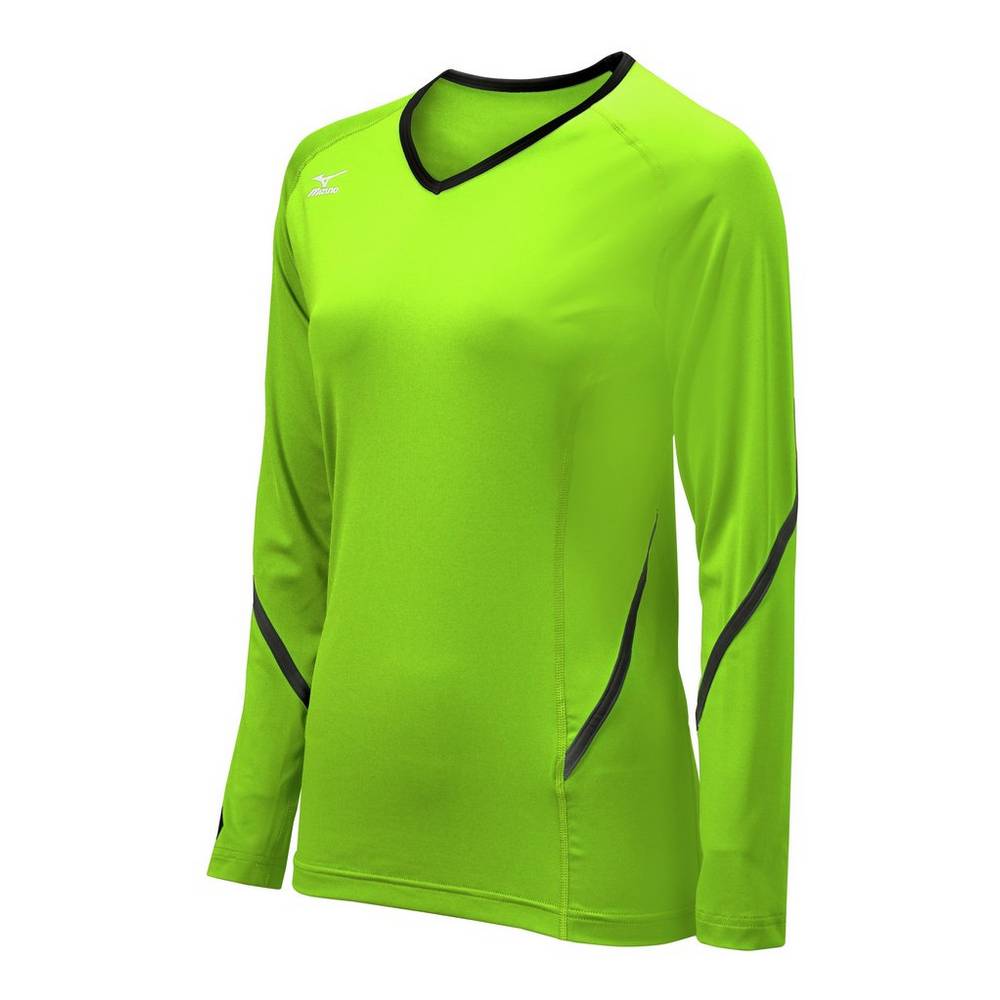 Mizuno Techno Generation Long Sleeve - Bayan Forma - Yeşil/Siyah Türkiye (BSLVPD-142)